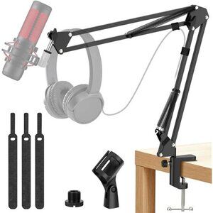 Microphone Stand, Adjustable Microphone Desk Stand for HyperX Mic Boom Arm Stand